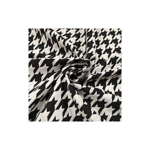 Autumn and winter classic fashion houndstooth yarn-dyed jacquard suit fabric high-end big-name wind coat skirt garment fabric