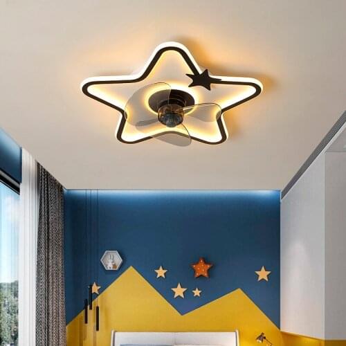 Nordic childrens room led lamp with ceiling fan without blades bedroom ceiling fan with remote control ceiling fans with light