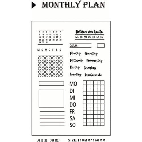 11*16CM Hot sale answer shee Transparent Clear Stamps / Silicone Seals Roller Stamp for DIY scrapbooking photo album/Card Making