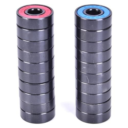 10Pcs/set 608 2RS Bearings Deep Groove Steel Sealed Ball Bearings 608RS 608-2RS