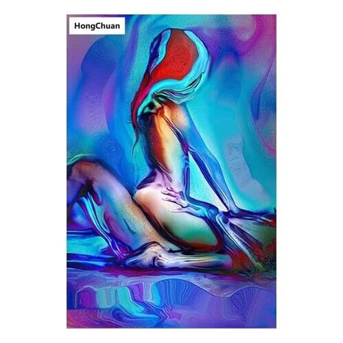 Sexy Men and Women Art 5D Square/Round Diamond Embroidered Mosaic Cross Diamond Painting Decorative Mural New Year Gift