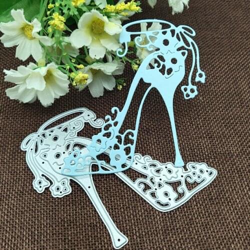 Template high-heeled Metal Die Cutting For Household DIY Scrapbooking Photo Album Decorative Embossing Folder Paper Cards Crafts
