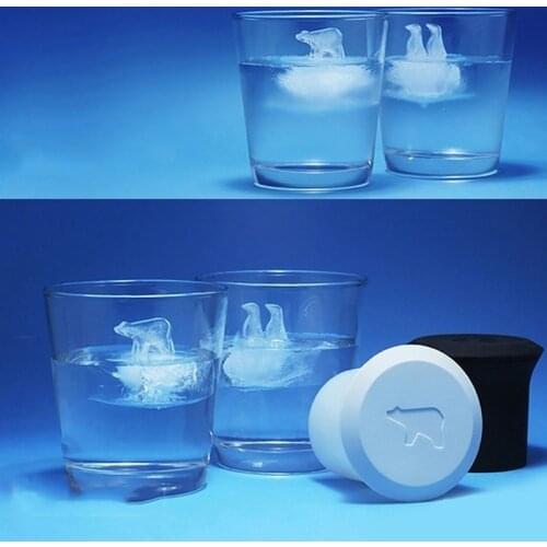 Silicone Ice Cube Mold Penguin Polar Bear Popsicle Molds Silicone Ice Cube Tray Ice Cube Maker Ice Trays Kichen Accessories