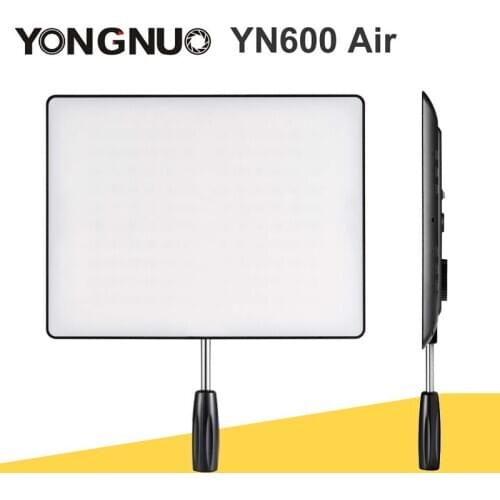 YONGNUO YN600 Air Ultra Thin LED Camera Video Light Panel 3200K-5500K 5500K Bi-color Photography Studio Lighting