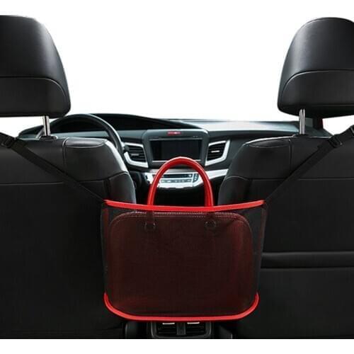 Universal Car Storage Net Pocket Storage Supplies Between The Two Seats Of The Car Car Screen Suspension Type Car Storage Bag