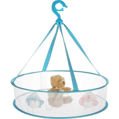 Windproof Clothes Dryer Drying Rack For Sweaters Hanging Laundry Basket Mesh Folding Nets Single