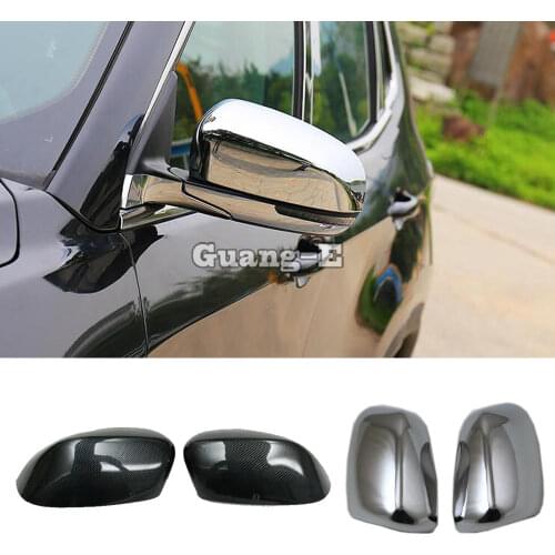 High Quality ABS Chrome Car Stick Rear View Rearview Side Glass Mirror Cover Trim Frame For Jeep Compass 2017 2018 2019 2020