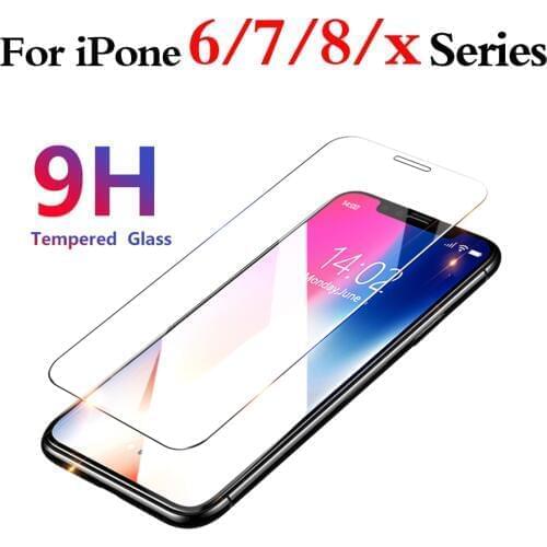 Glass on For iphone xs screen protector 6 7 8 plus tempered glas iphon 6s xr x s xs max aphone xmas tremp armor screenprotector