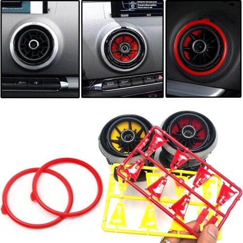 Car Air Condition Vent Outlet Ring Replacement Cover Trim Blade AC Vent Refit fit for AUDI A3 S3 8V Pre-facelift 2014 2015 2016
