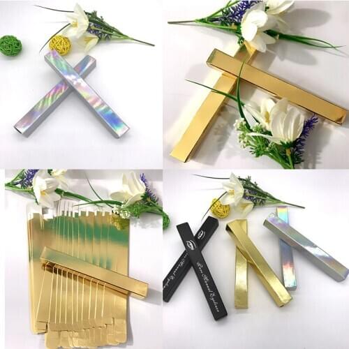 10pcs/lot Sample 1.6*1.6*14.5cm Silver/Gold/Black Eyeliner Packaging Paper Box Lipstick Pen Package Box Eyeliner Gift Box