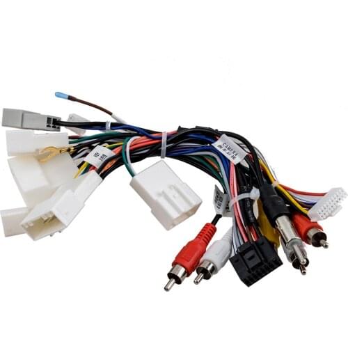 Stereo Radio 16-Pin Plug Power Cable Adapter Wiring Harness Fit for Nissan X-Trail Tiida Bluebird Qashqai Navarre Terra Sylphy