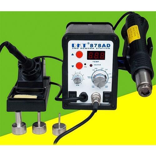 2-in-1 IC Soldering Station, Digital Display BGA Rework Solder Station Hot Air Gun + Electric Soldering Iron， Welding station