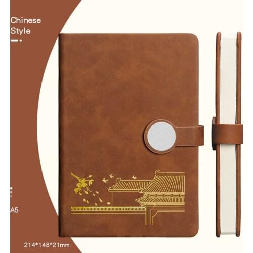 A5 Notebooks And Journals Hardcover PU Retro Diary Notepad Diary Student Notebook Planner for School Office Supplies Stationery