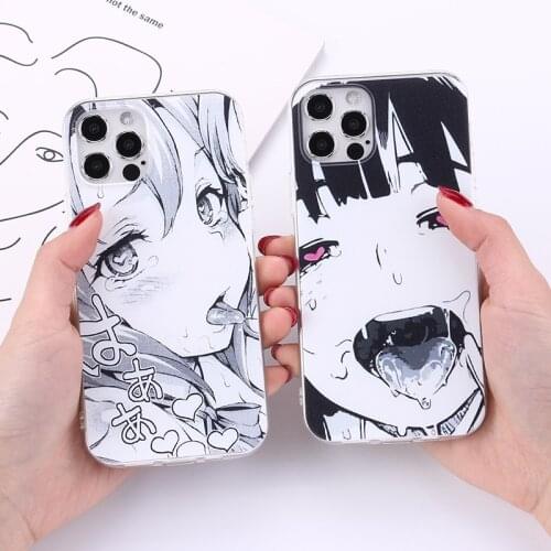 Anime Girl Cartoon Japan Cute Face Phone Case For iPhone 11 Pro 7Plus 7 12 8 8Plus X XS Max XR Soft Transparent Cover Fundas