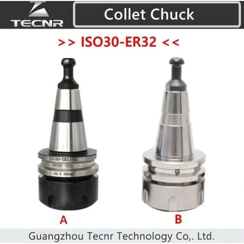 ISO30 ER32 45L 50L 60L Balance Collet Chuck G2.5 30000RPM CNC Tool Holder Stainless Steel With Pull Stud Milling Lathe