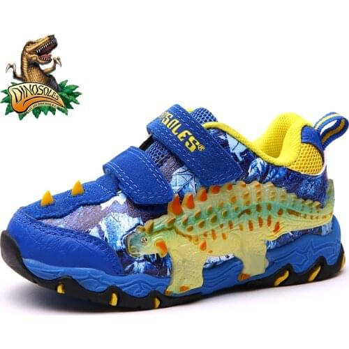 Kids shoes Children Sports 3D Dinosaur Kids Sneakers Shoes Autumn Winter Shoes Dinosaur LED Glowing Sneakers