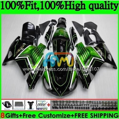 Injection For KAWASAKI ZX 14R ZZR1400 ZX-14R 21BS.9 ZX14R 06 07 08 Green black 09 10 11 2006 2007 2008 2009 2010 2011 Fairing