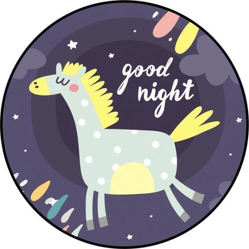 Kids room Carpet round baby play rugs for livingroom bedroom blanket ANITSLIP horse tapetes para casa sala kid tapis Home decor