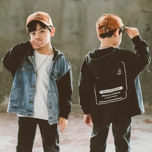 Jacket Hooded Casual Spring and Autumn Clothing Childrens Fashion Jacket 10 Boys' Wind Coat