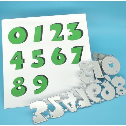 Large Arabic numerals 0-9 metal cutting mold scrapbook photo album decoration DIY handmade art