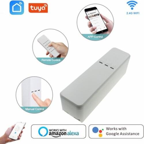 WiFi Smart Curtains Roller Blinds Shutter Motor Smart Home Automation Cortinas Roller Motor Works With Google Assistant