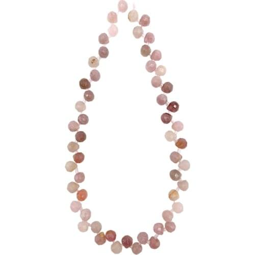 7 X7mm Natural Mineral Madagascar Horse Powder Faceted Rose Quartz Semi-Precious Stone Gemstone Loose Beads For Jewelry Making