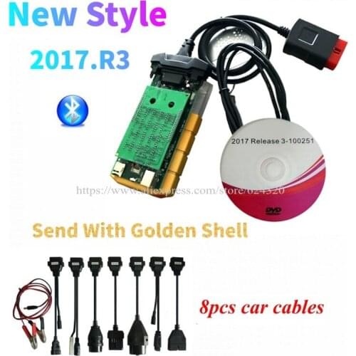NEW COLOR ! 2021 vd ds150e cdp tcs pro plus for delphis with blueooth 2017.r3/2016.r0 with keygen obd2 scanner+8 pcs car cables