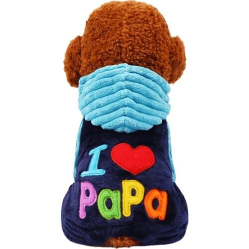 Pet Dog Clothes Winter Clothes Thick Windproof Pet Clothes Small Puppies Four-legged Autumn Winter Thick Pet Dog Coat Clothes