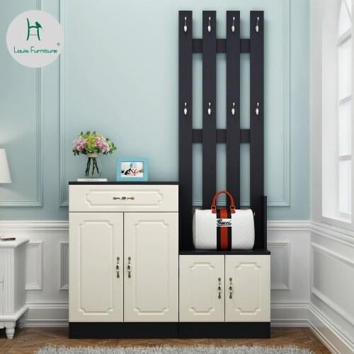 Louis Fashion Shoe Rack with Hanger Simple Modern Entrance Hall Doorway Combination Household Integrated Landing Coat