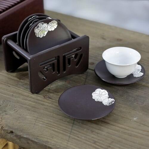 Tableware Small Wooden Plate Kitchen Bread Fruit Dessert Saucer Solid Wood Snack Tray Home Trinket Dishes solid wood 4pcs/set