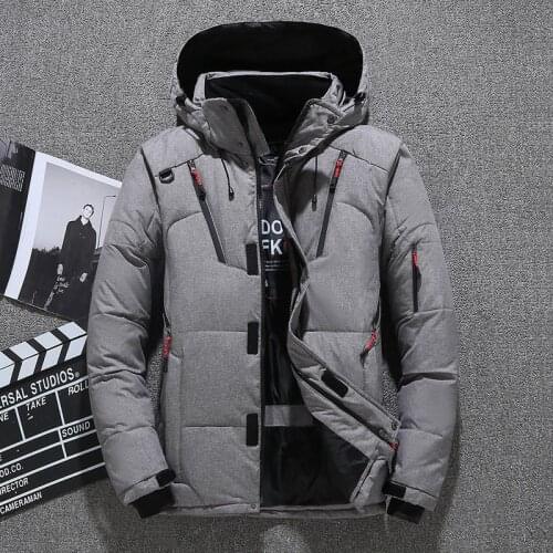 2019 Hot Sale Windproof Down Jacket Men Warm Hooded Winter Jackets High Quality Snow Casual White Down Coats Padded Jacket M-5XL