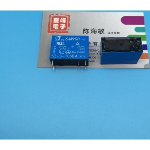 Free shipping lot (10 pieces/lot) SANYOU SZ-S-105DM 6PINS 16A 5VDC Power Relay original New