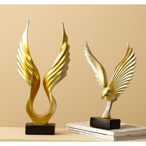 NORDIC MODERN ABSTRAC SIMPLE RESIN ANGEL WINGS SCULPTURE DECORATION HOME DECOR WINGS FIGURINE ARTWARE TV WINE CABINET DECORATIO