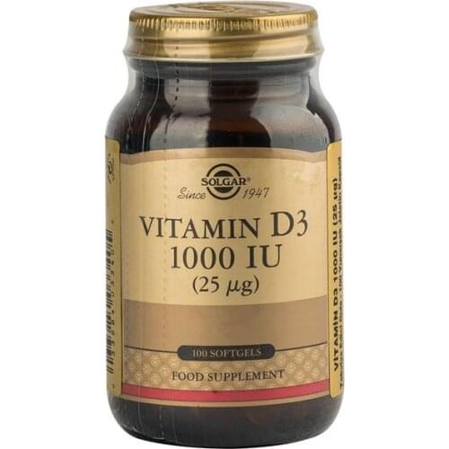 Solgar Vitamin D3 1000 IU 100 Capsules