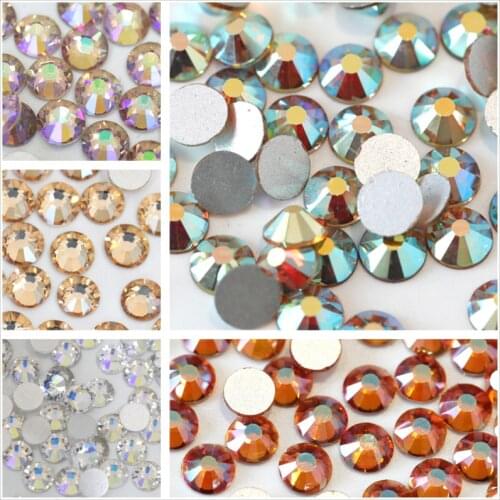7 Colors SS3 To SS30 Glitter Rhinestones Non Hot Fix Rhinestones Flatback Nail Art Rhinestones For Nail Art Decorations B0960