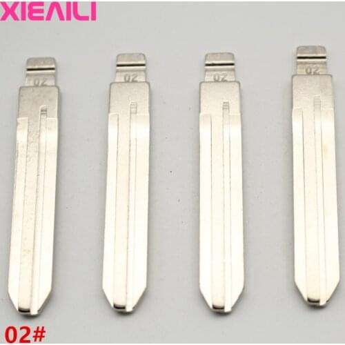 XIEAILI 50Pcs 02# Metal Blank Uncut Flip KD Remote Key Blade For Toyota Camry/Reiz/Corolla/Tarago/Yaris/Prado S169