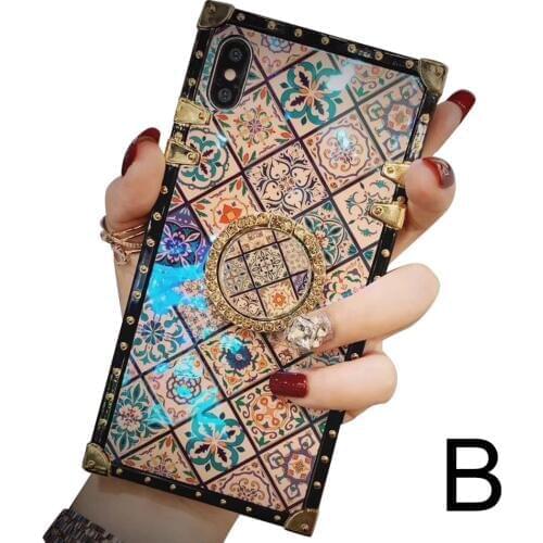 Bohemian Style Smartphone Protect Case with Ring Cell Phone Accessories Covers EM88