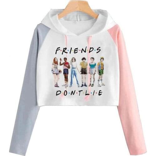 90s Kawaii Stranger Things Eleven Harajuku Funny Cartoon Hoodie Women Upside Down Ullang Sweatshirts Graphic Hoody Female Cute