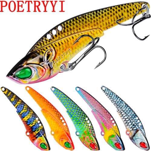 1pc Spoon Fishing Lure Mixed Size Metal Sequin Paillette Carp Spinners Bass Baits Artificial Wobbler with Treble Hook 30