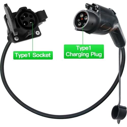 32A EV Adapter Type 1 EV Plug to Type 1 EV Socket Type 1 to Type 1 Adapter 1m Extension Cable
