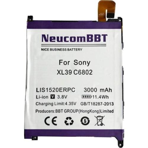 LIS1520ERPC battery For SONY XL39h Xperia Z Ultra C6802 C6806 C6833 Battery 3000mAh NeucomBBT