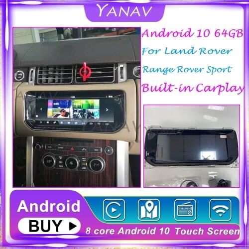 Android 10.0 CarPlay Car Radio Multimedia Player For Land Rover Range Rover Sport L494 SVR 2013~2019 Radio Screen GPS Navigation