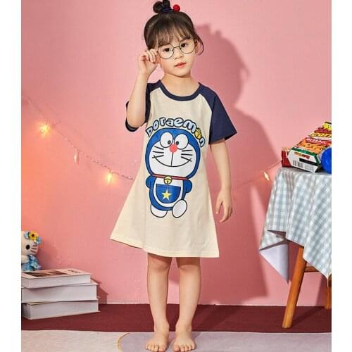 Childrens Home Wear Clothing 2021 Summer New Girls Nightdress Youth Students Pijama Young Kids Nightgowns Princess Dresses
