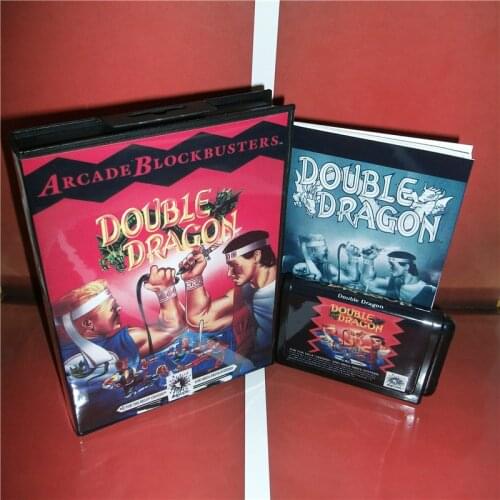 Double Dragon 1 Corps US Cover with Box and Manual For Sega Megadrive Genesis Video Game Console 16 bit MD card