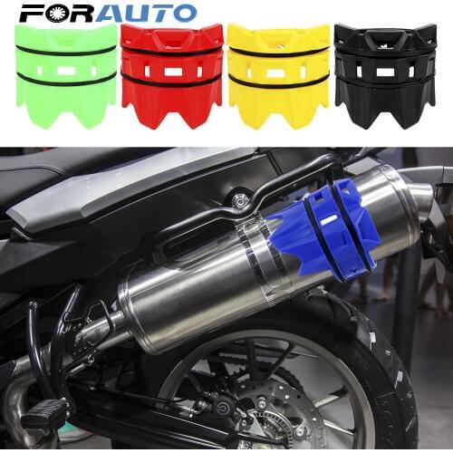 FORAUTO Anti-hot Glue for Honda Ymaha Kawasaki Suzuki Universal Motorcycle Exhaust Muffler Pipe Shield Protector Guard