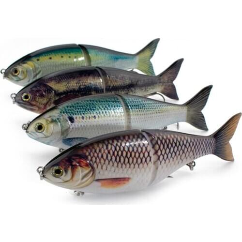 FOVONON 18cm 81g Sinking Wobblers Fishing Bass Lures Multi Jointed Topwater Life-like Trout Swimbait Hard CrankBaits