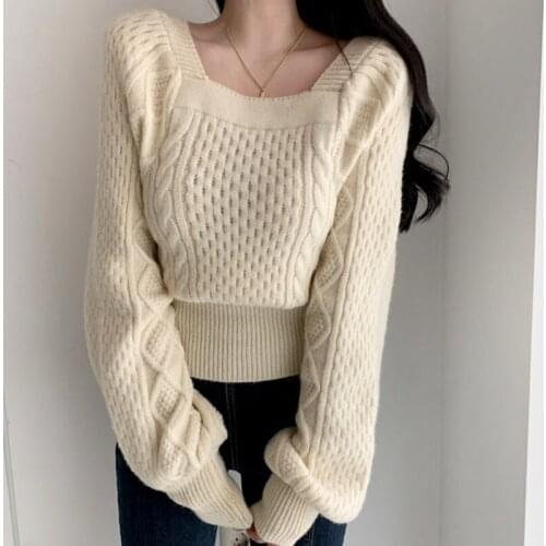 GKFNMT Korean Style Chic Thick Autumn Winter Harajuku Sweater Pullover Women Warm Female Slim Knitted Basic Sweaters Pull New