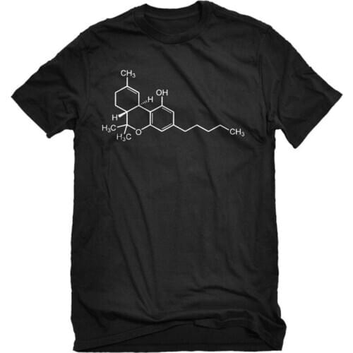 Mens Thc Molecule Short Sleeve 2019 Summer New Arrvial Summer Style Fashion Men T Shirts Funny Tee Shirts