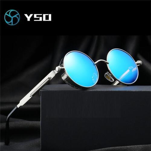 YSO 2020 Sunglasses Men Luxury Brand Designer Vintage Driving Sunglasses Fashion Steampunk sunglasses For Men UV400