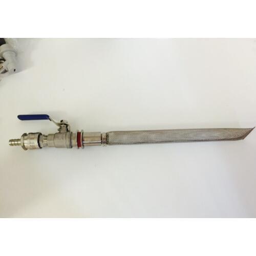 Boil Kettle Weldless Quick Disconnect Bazooka Kit, 12" Kettle Screen, 2 Piece Ball Valve, 1/2" Hose Barb, Homebrew Hardware